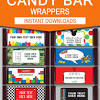Free printable candy bar wrappers templates. 1