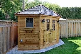 Outdoor Living Today Penthouse 9 Ft W X 9 Ft D Solid Wood Storage Shed Wood Storage Sheds Backyard Sheds Corner Sheds