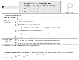 Vordruck 225, höhe der geldleistungen. Vorsorgevollmacht Vordruck Zum Download Und Infos