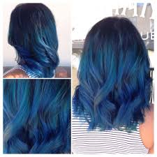 Vibrant Blue Ombre Using Joico Color Intensity Cobalt Blue Blue Ombre Hair Hair Color Blue Hair Styles
