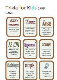 · if maya has 24 cats . Trivia For Kids 1 Card Game English Esl Worksheets For Distance Learning And Physical Classrooms