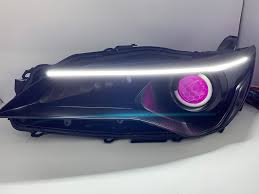 The video above shows you to replace the headlight in your 2015 toyota camry. 2015 17 Toyota Camry Led Headlights Custom Halos Color Changing Demon Eyes
