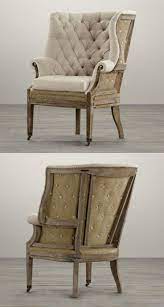 deconstructed 19th c english wing chair belgian linen in sand 898 the warehouse sale on sale world market dining chairs deconstructed chair furniture