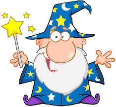 Funny Wizard Waving With Magic Wand Ensenar Buenos Modales Mago Dibujo Dibujos Animados De Halloween