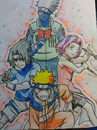 All of the genin graduates arrive at the academy for their orientation. Naruto And Sasuke And Sakura And Kakashi Drawing Novocom Top