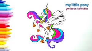 Friendship is magic ada tokoh utama yang disebu mane 6 yaitu. Princes Celestia Menggambar Dan Mewarnai Kuda Poni My Little Pony Youtube