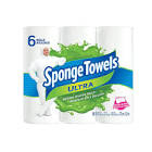 Ultra Paper Towels, Choose-a-Size Regular Roll, 2-ply, 80 Sheets per Roll - 6 Rolls SpongeTowels