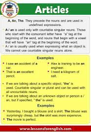 You might have done the action quickly, calmly, or quietly, for instance. How To Use Articles In English Lessons For English