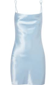 Guilty Pleasure Blue Satin Dress Fashion Mini Dress