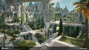 Artstation Assassin S Creed Odyssey The Fate Of Atlantis Episode 3 Maxime Lariviere Fantasy Landscape Fantasy Inspiration Fantasy City