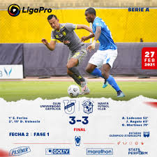 Universidad catolica won 1 direct matches.liverpool fc won 1 matches.0 matches ended in a draw.on average in direct matches both teams scored a 3.00 goals per match. Emocionante Encuentro Entre U Catolica Y Manta F C Ag Deportes