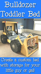 Construction Truck Bed Plans In Digital Format Perfect For A Toddler Construction Themed Room Help Your Room Themes Truck Toddler Bed Boy Toddler Bedroom
