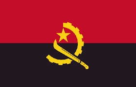 The lesser version of the national coat of arms (armillary sphere and portuguese shield). Flagge Angola Fahne Angola Angolaflagge Angolafahne Angolanische Fahne Angolanische Flagge Angolanische Flaggen Angolanische Fahnen Nationalflagge Angola Nationalfahne