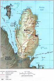Qatar is located on a small peninsula extending into the persian gulf and connected to the arabian peninsula to the south, where it has a land border with. Qatar Maps Ecoi Net