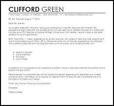 Esl Teacher Cover Letter Sample Cover Letter Templates Examples