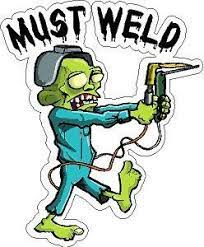 3 Must Weld Zombie Welder Hard Hat Helmet Stickers H232 Sticker Pirate Http Www Amazon Com Dp B00bmgu35i Ref Cm Sw Welding Stickers Welding Funny Welding