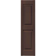 Builders Edge 12 In X 47 In Raised Panel Vinyl Exterior Shutters Pair In 001 White Vinyl Shutters Exterior Vinyl Shutters Raised Panel