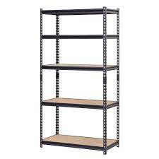 Capacity, 72 height x 48 width x 18 depth, black. Edsal 72 Inch H X 36 Inch W X 18 Inch D 5 Tier Heavy Duty Steel Shelving Unit In Black The Home Depot Canada