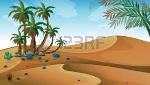 Illustration Of A Desert With Palm Trees Palm Tree Vector Palm Trees Illustration
