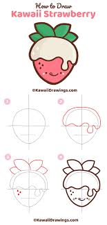 How To Draw Cute Strawberry Kawaii Drawings Easy Drawings Cute Easy Drawings