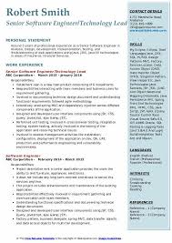Your curriculum vita is a primary opportunity to talk about which of these skills you excel at. Senior Software Engineer Resume Samples Qwikresume