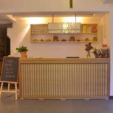 Jual meja resepsionis lobby kantor kasir restoran counter mall dengan harga rp2.650.000 dari toko online wis_wis, kab. 30 Desain Meja Kasir Minimalis Kayu Toko Cafe Harga