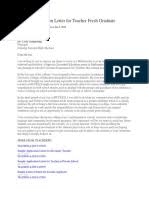 Application letter for teacher fresh graduate. Writing A Student Recommendation Letter Students Graduate School