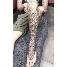 Leg Sleeve Action With Mandalas Patterns Leg Tattoo Men Leg Sleeve Tattoo Leg Tattoos