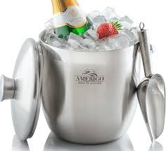 About 37% of these are buckets, coolers a wide variety of nightclub ice bucket options are available to you, such as material, feature, and plastic. Amerigo Exclusive Insulated Ice Bucket Well Made Double Wall Champagne Bucket Keeps Ice Frozen Longer 3 Liter Stainless Steel Ice Bucket For Parties With Lid Strainer Ice Tongs Free Ice