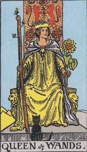 It can be an indication that there are deep seated issues affecting you that you need to process and let go of. Queen Of Wands Tarot Card Wikipedia
