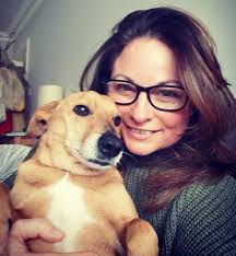 Admiring a handsome dog