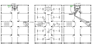 Each symbol has a name (r1, r2, c1. Office Building Plumbing And Electrical Wiring Layout Plan Cadbull