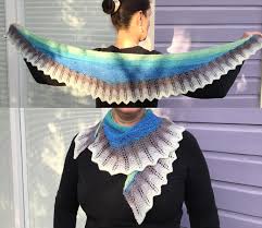 Please visit knitcircus.com for many more yarn options, the ann budd ruler, kits, notions, patterns, and more! Shearwater Shawl In Rock Paper Scissors Lizard Sock By Knitcircus Knitting