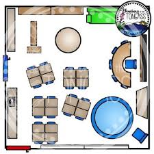 Birds Eye View Of A House With Furniture Classroom Furniture Birdseye Clipart Bundle Seating Chart Classroom Classroom Furniture Classroom Arrangement