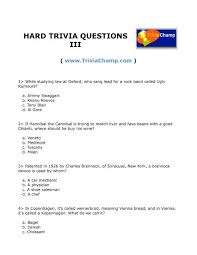 It will be fun to write several fun quiz questions and answers. To Print This Quiz Trivia Champ