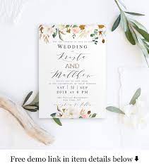 Southern Wedding Invitation Template Calligraphy Instant Etsy Southern Wedding Invitations Wedding Invitation Templates Invitation Template