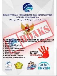 Asli no tipu berikut kami berikan list akun sultan ff vip dari. Kominfo Blokir Game Pubg Dan Mobile Legends Hoaks Atau Fakta
