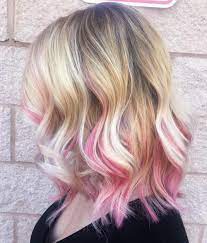 The combination creates a very cheerful dye job. 40 Ideas Of Pink Highlights For Major Inspiration Pink Blonde Hair Hair Styles Hair Streaks