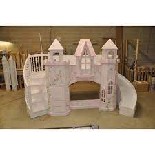 This castle bed with slide is made from hardwood and veneer, making it safe for your kids. Castle Vicari Bunk Bed Themed Beds By Tanglewood Design