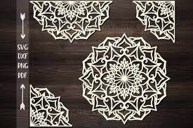Download Mandala Set Half Corner Plotter Cut Svg Graphic By Cornelia Creative Fabrica SVG Cut Files