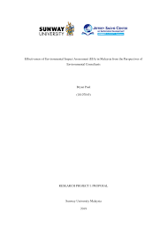 Maybe you would like to learn more about one of these? Pdf Effectiveness Of Environmental Impact Assessment Eia In Malaysia From The Perspectives Of Environmental Consultants