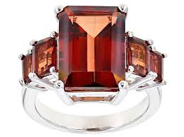 Red Labradorite Rhodium Over Silver Ring 7 32ctw Hmh259 Silver Rings Red Gemstones Labradorite