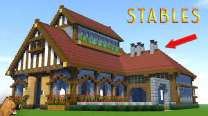 Needed to build wooden houses. Minecraft How To Build A Large Survival House Tutorial Stable Barn Tu Minecraft Farm Minecraft House Tutorials Minecraft Barn