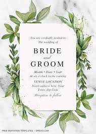 Dark blue & gold simple elegant gala invitation. Free Botanical Leaves Wedding Invitation Templates For Word Download Hundreds Free Printable Birthday Invitation Templates