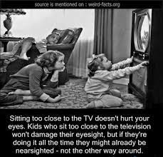 Interesting That Sitting Too Close To The Tv Doesn T Hurt Your Eyes But If Your Child Is Doing It All The Time They M Dental Kids Dentistry For Kids Eye Care
