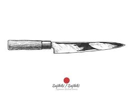 Japanese Kitchen Knife Vector Illustration Japanese Kitchen Knives Kitchen Knives Knife