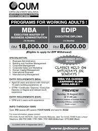 Aspiring to study in malaysia? Ipd Oum S Executive Mba Open University Malaysia Facebook