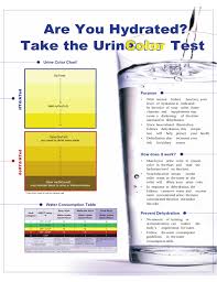 Dehydration Urine Color Chart Free Download