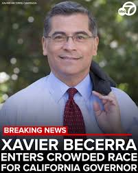 Xavier Becerra, former U.S. Secretary of Health and Human Services and  California Attorney General, announced that he's entering the race for  governor of California. Becerra now joins at least a dozen other