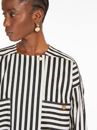 Max Mara PAIO Striped cotton and silk blouse